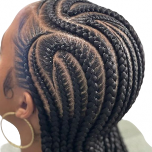 Half Fulani Half Cornrows